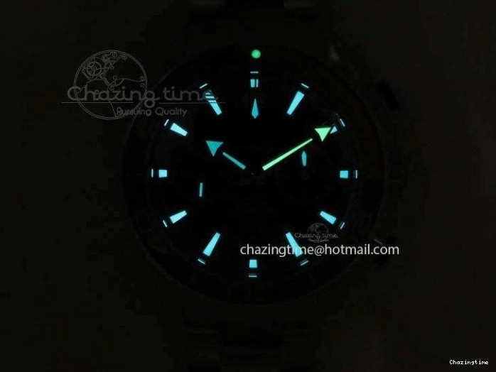 0412 Planet Ocean Master Chronometer Chrono SS OM 1:1 Best Edition Gray Dial On SS Bracelet A Reliable 8180